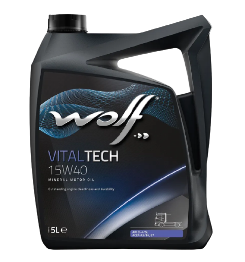 Моторное масло Wolf VitalTech 15W-40, 5л 